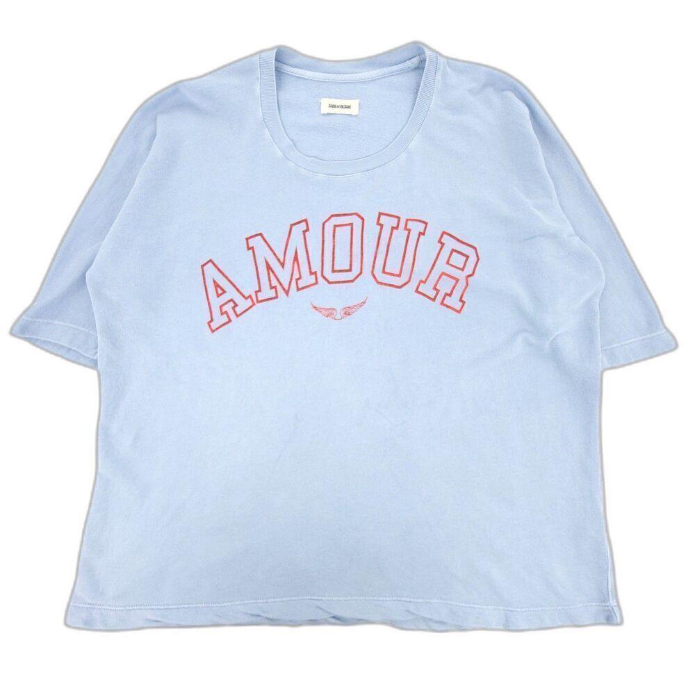 ZADIG & VOLTAIRE Portland Amour Outline Sweatshirt Athleisure Pullover Sweater